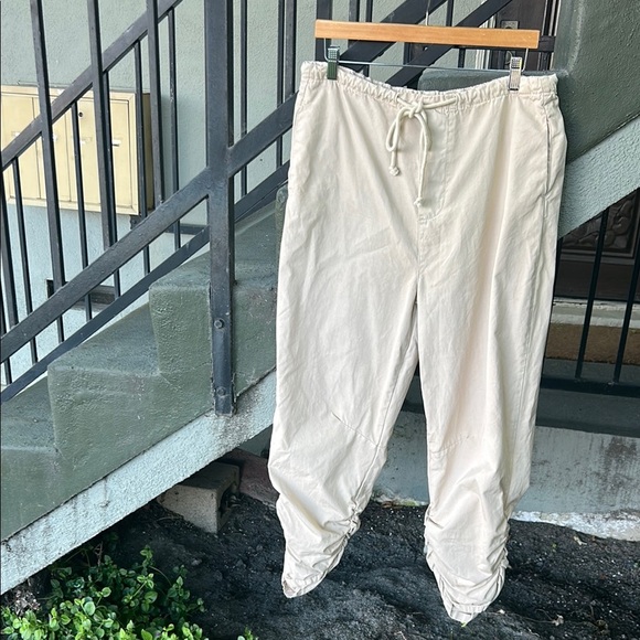 Free People Soft Shirred Drawstring Hem and Waistband Pants Lightweight Summer S - Picture 1 of 7
